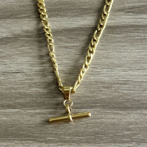 Gold Chain Necklace Q623 - Picture 2 of 5